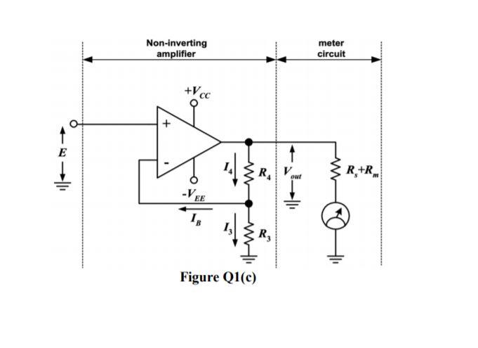 Solved c A student design an opamp voltmeter circuit with Circuit Diagram