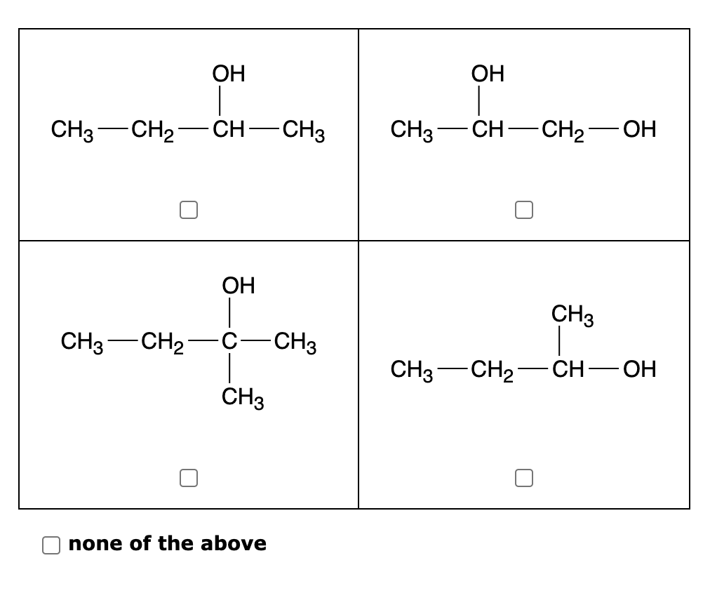 ch3ch(oh)ch3 structural formula