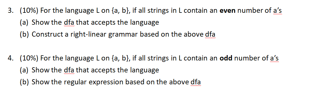 Solved 3. (10%) For The Language Lon {a, B}, If All Strings | Chegg.com