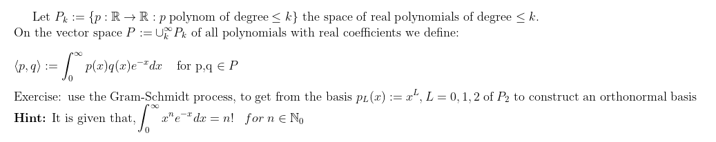 Solved Let Pk := {p : R+R :p polynom of degree | Chegg.com