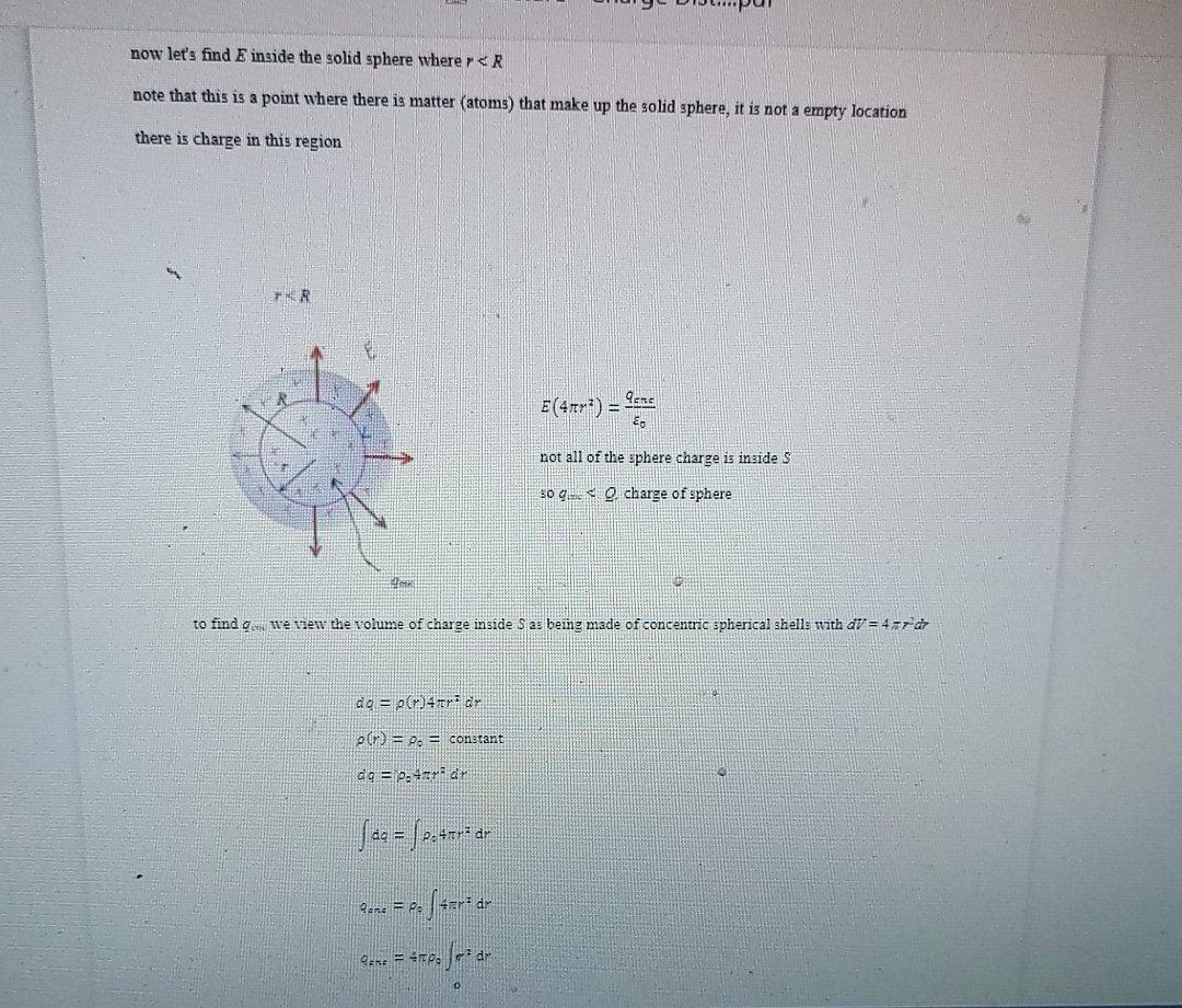 Solved 1. Find the electric field inside (0R) a solid sphere | Chegg.com
