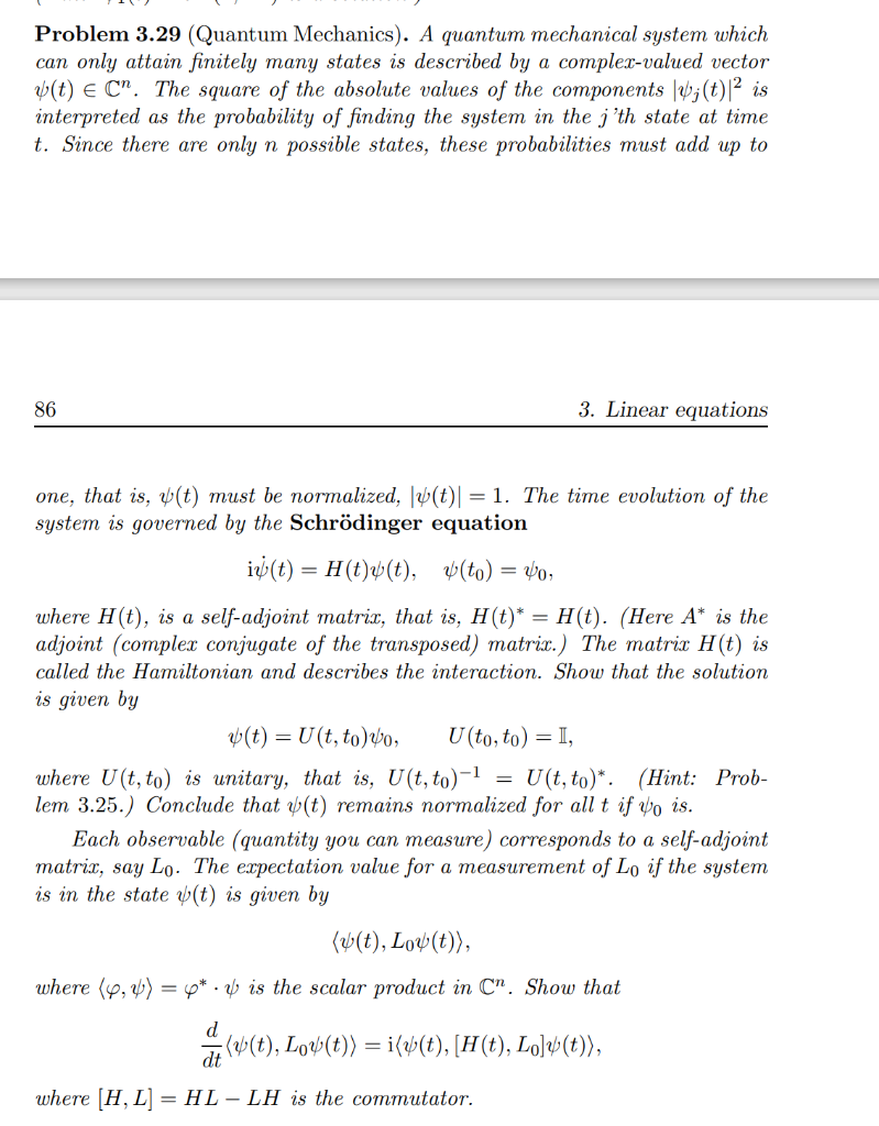 Solved Problem 3.29 (Quantum Mechanics). A quantum | Chegg.com