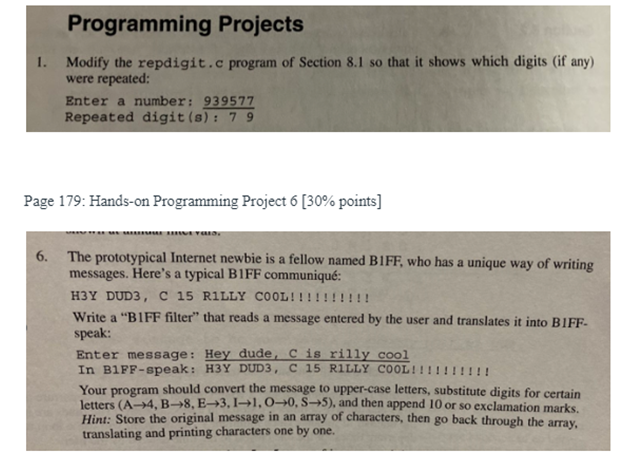 C PROGRAMMING PROJECTS