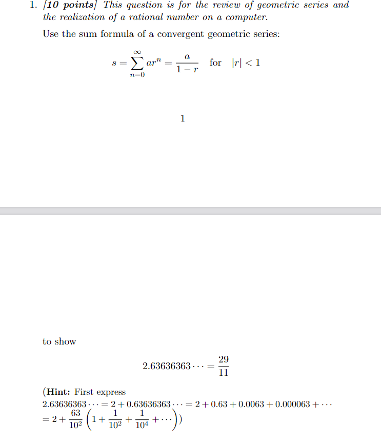 Solved 1 10 Points This Question Is For The Review Of