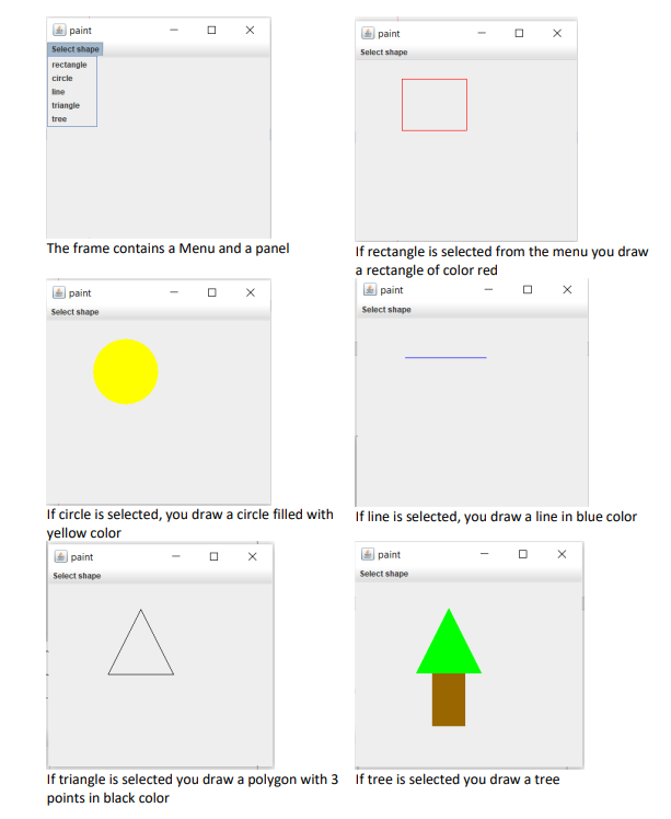 Solved - x X paint х х Select shape paint Select shape | Chegg.com