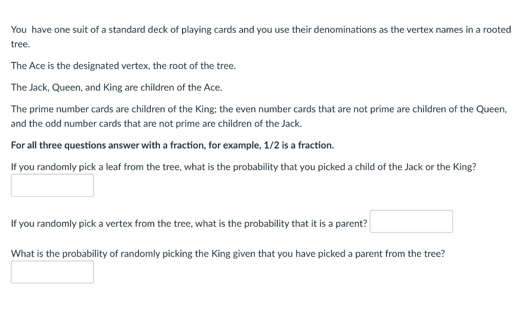 Solved You have one suit of a standard deck of playing cards
