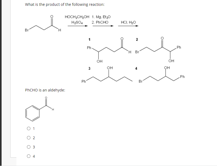 Solved What is the product of the following reaction: | Chegg.com