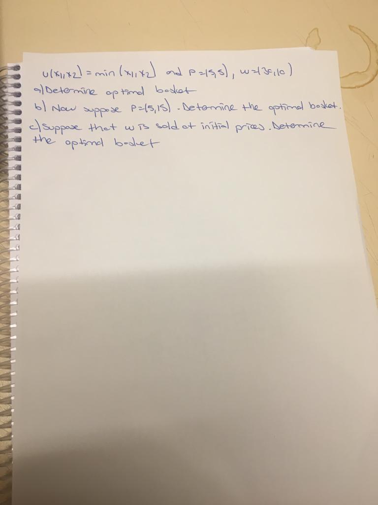 u(x1,x2)=min(x1,x2) and )a) Determine aptind | Chegg.com