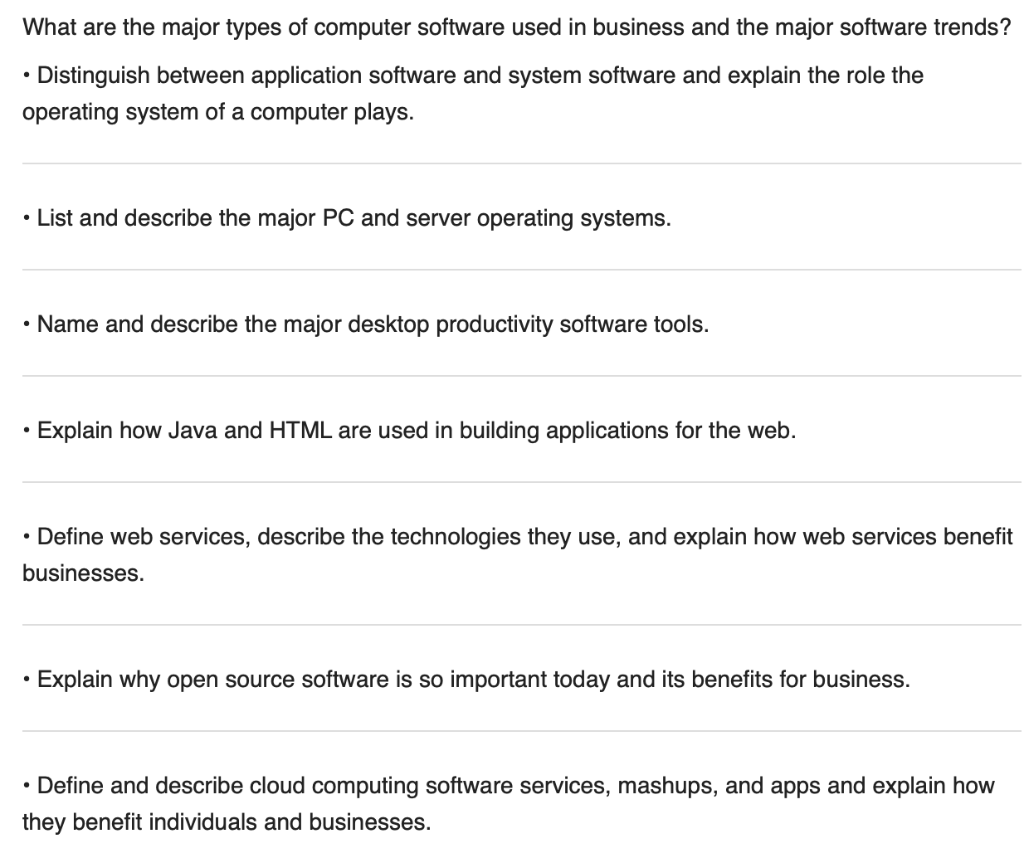 types of computer software