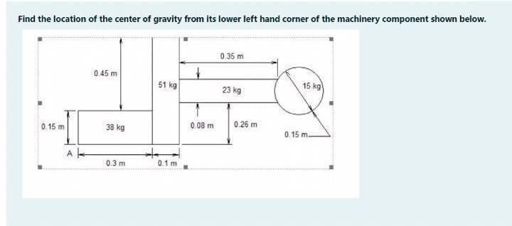 Solved Find the location of the center of gravity from its | Chegg.com