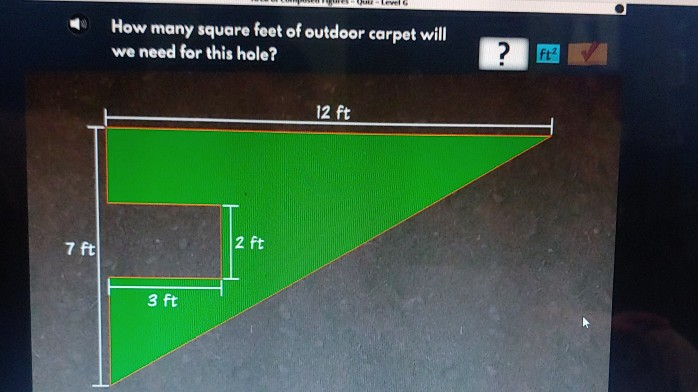 Solved How many square feet of outdoor carpet will we need | Chegg.com