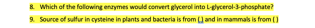 Solved Please answer all the highlighted questions below! I | Chegg.com