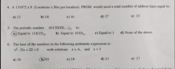 Solved 4 A X 8 Locations X Bits Per Location Pr Chegg Com