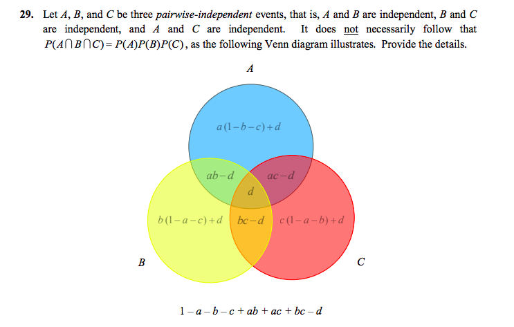 Solved 29. Let A, B, And C Be Three Pairwise-independent | Chegg.com