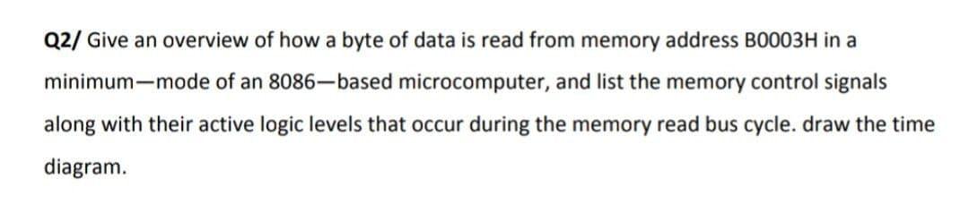 Solved Q2/ Give an overview of how a byte of data is read | Chegg.com