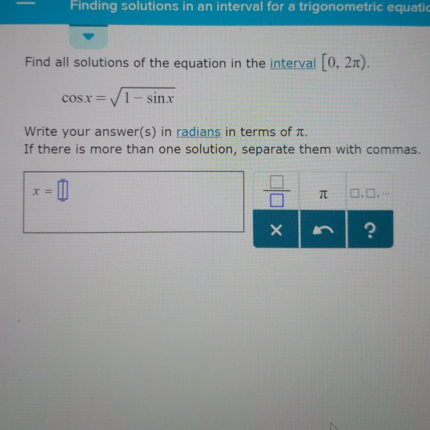 Solved Finding Solutions In An Interval For A Trigonometric 0263