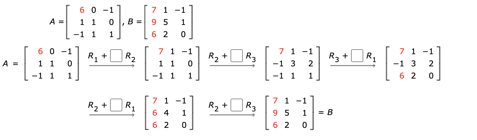 Solved Show that the given matrices are row equivalent and | Chegg.com