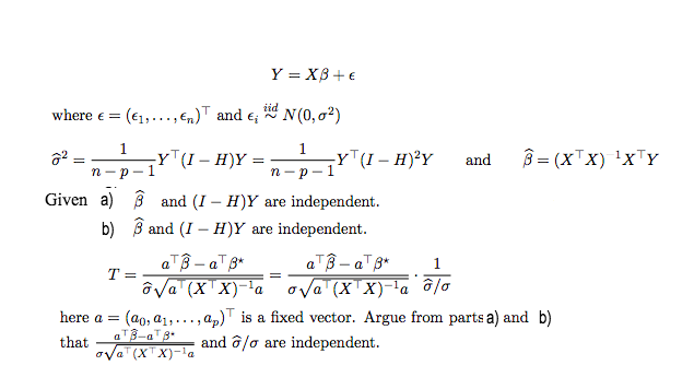 Y=Xβ+ϵ where ϵ=(ϵ1,…,ϵn)⊤ and ϵi∼iidN(0,σ2) | Chegg.com