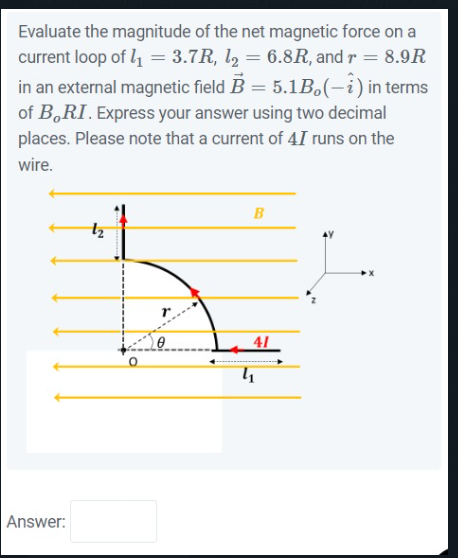 Solved Evaluate the magnitude of the net magnetic force on a | Chegg.com