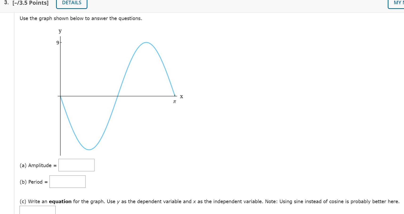 Solved Use the graph shown below to answer the questions. у | Chegg.com