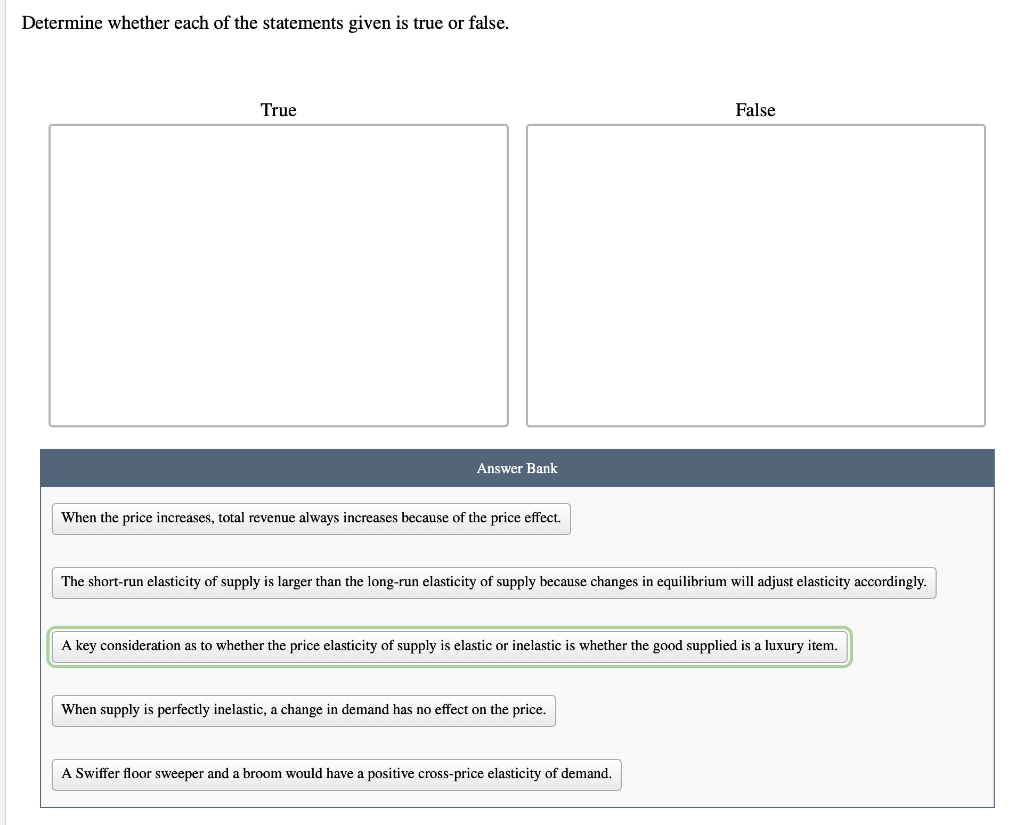 Solved Determine whether each of the statements given is | Chegg.com