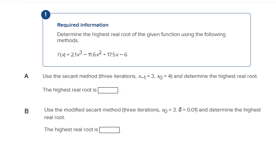 Solved ! Required information Determine the highest real | Chegg.com