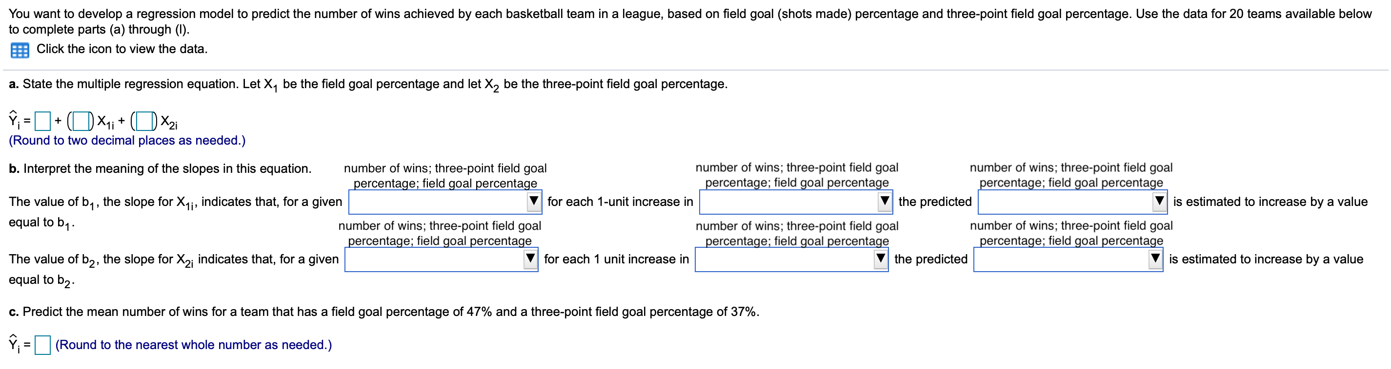 Solved You want to develop a regression model to predict the | Chegg.com
