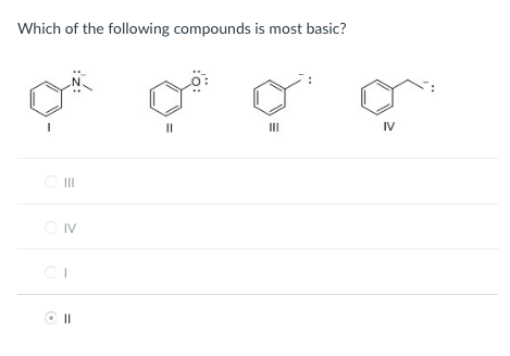 basic compounds most following iv which