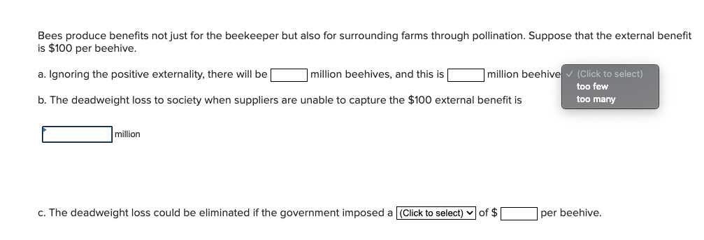 Solved The figure below shows supply and demand for honeybee | Chegg.com