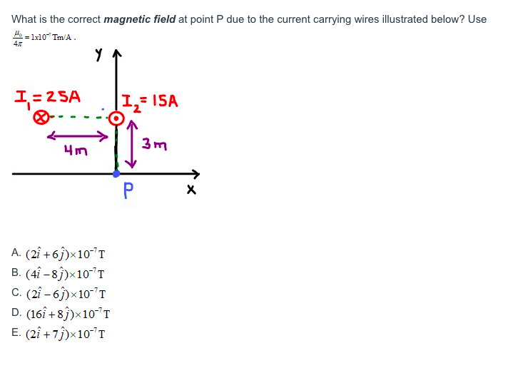 Solved What is the correct magnetic field at point P due to | Chegg.com