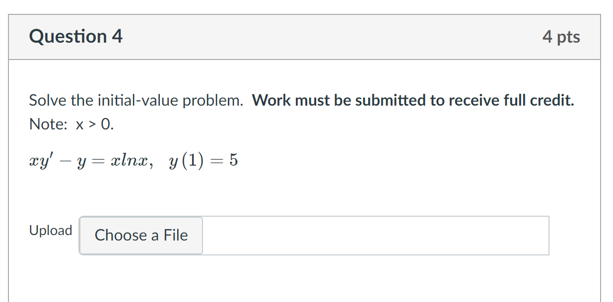 Solved Question 4 4 Pts Solve The Initial-value Problem. | Chegg.com