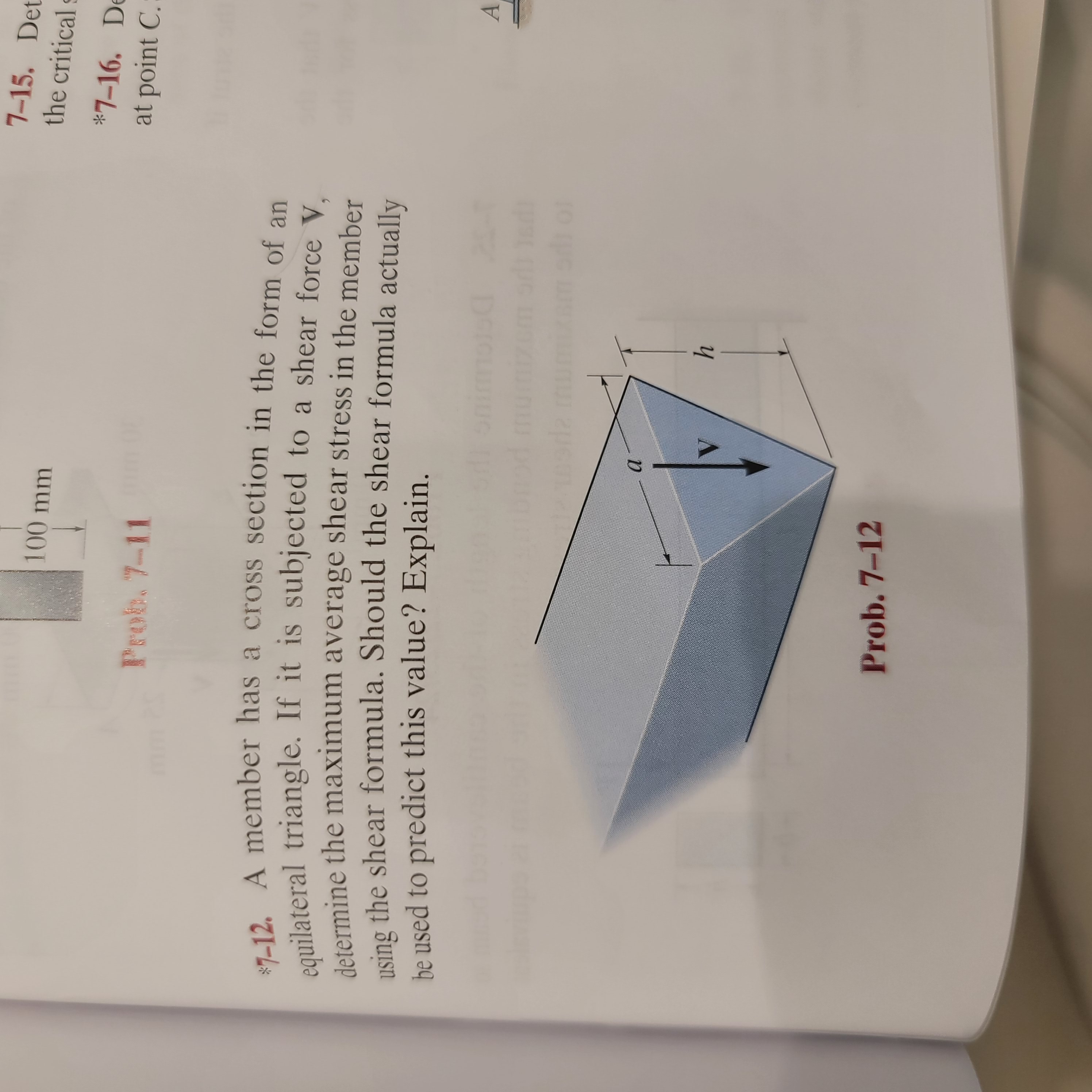 Solved 7-15, Det the critical * 7−16.D at point C. *7-12. A | Chegg.com