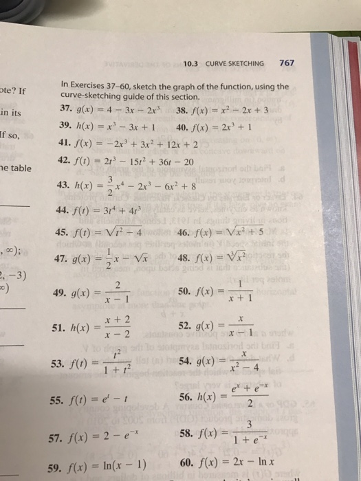 Solved 10.3 CURVE SKETCHING 767 In Exercises 37-60, Sketch | Chegg.com