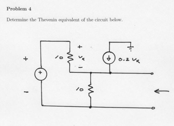 Solved Problem 4 Determine the Thevenin equivalent of the | Chegg.com