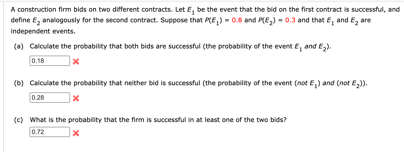 Solved A Construction Firm Bids On Two Different Contracts. | Chegg.com