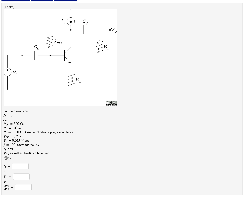 Solved For The Given Circuit Is 8is 8aa Rbc 500rbc 500 Chegg Com