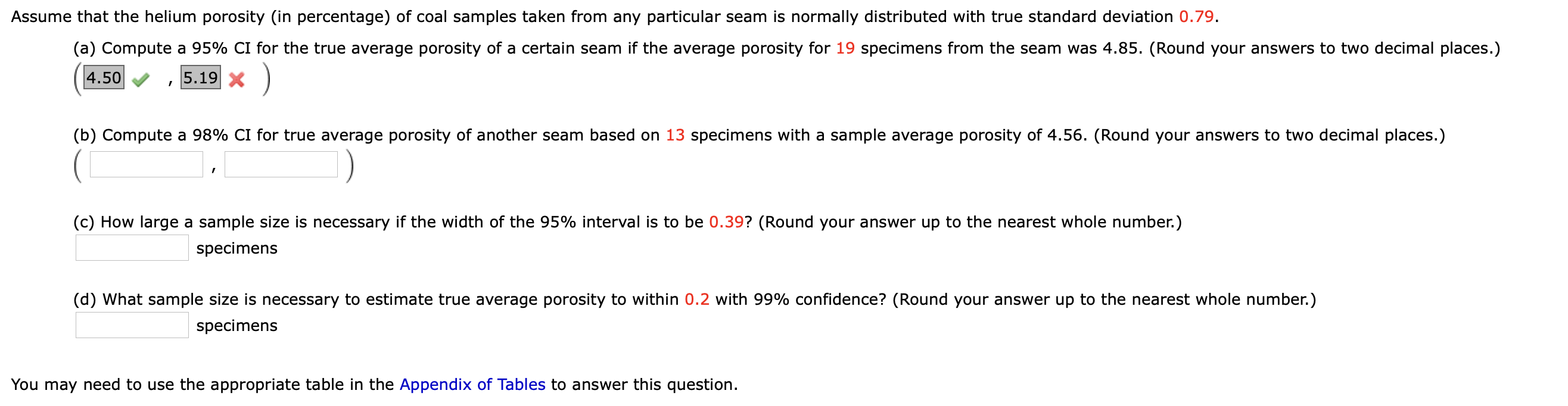 Solved Assume That The Helium Porosity (in Percentage) Of | Chegg.com