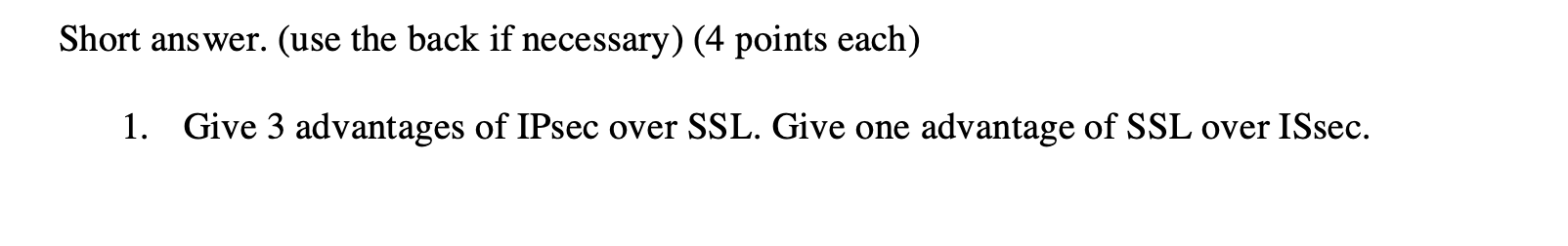 Solved Short Answer. (use The Back If Necessary) (4 Points | Chegg.com