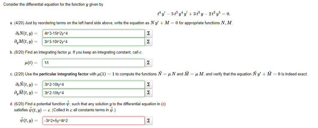 Solved Consider The Differential Equation For The Functio Chegg Com