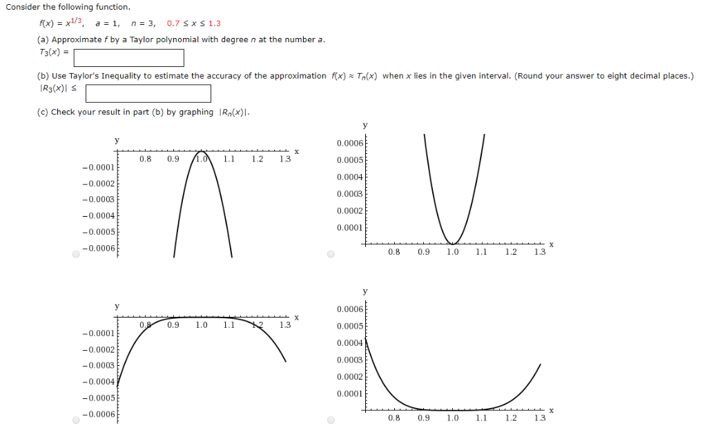 Solved Consider the following function f(x) - x1/3, a-1, n3, | Chegg.com