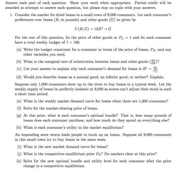Solved Answer each part of each question. Show your work | Chegg.com