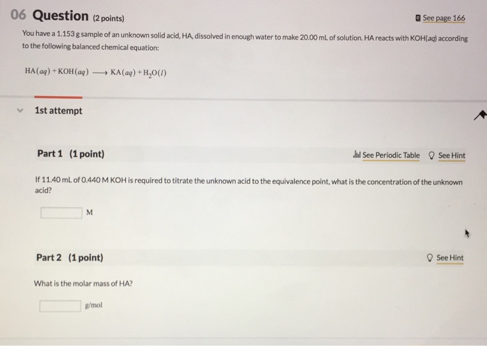 Solved 06 Question (2 points) a See page 166 You have a | Chegg.com