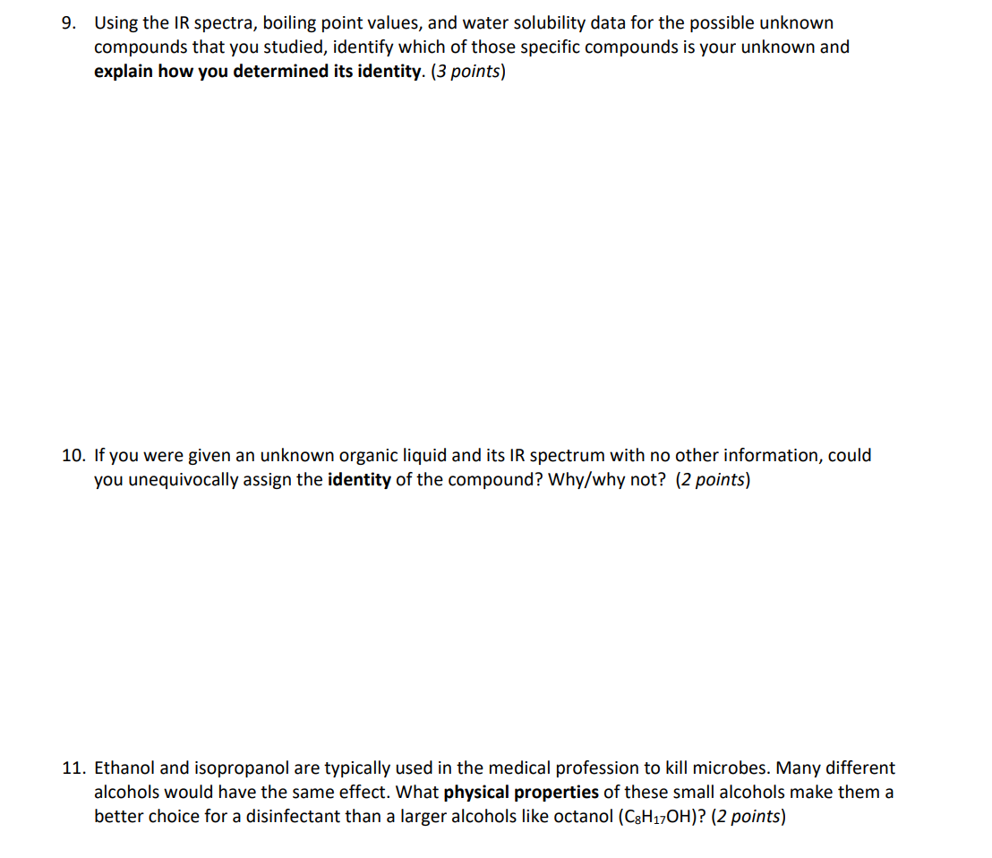 CHEM-150 POSTLAB QUESTIONS Lab 6: Identification of | Chegg.com