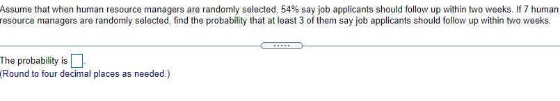 Solved Assume that when human resource managers are randomly | Chegg.com