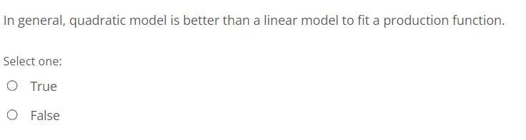 Solved In general, quadratic model is better than a linear | Chegg.com