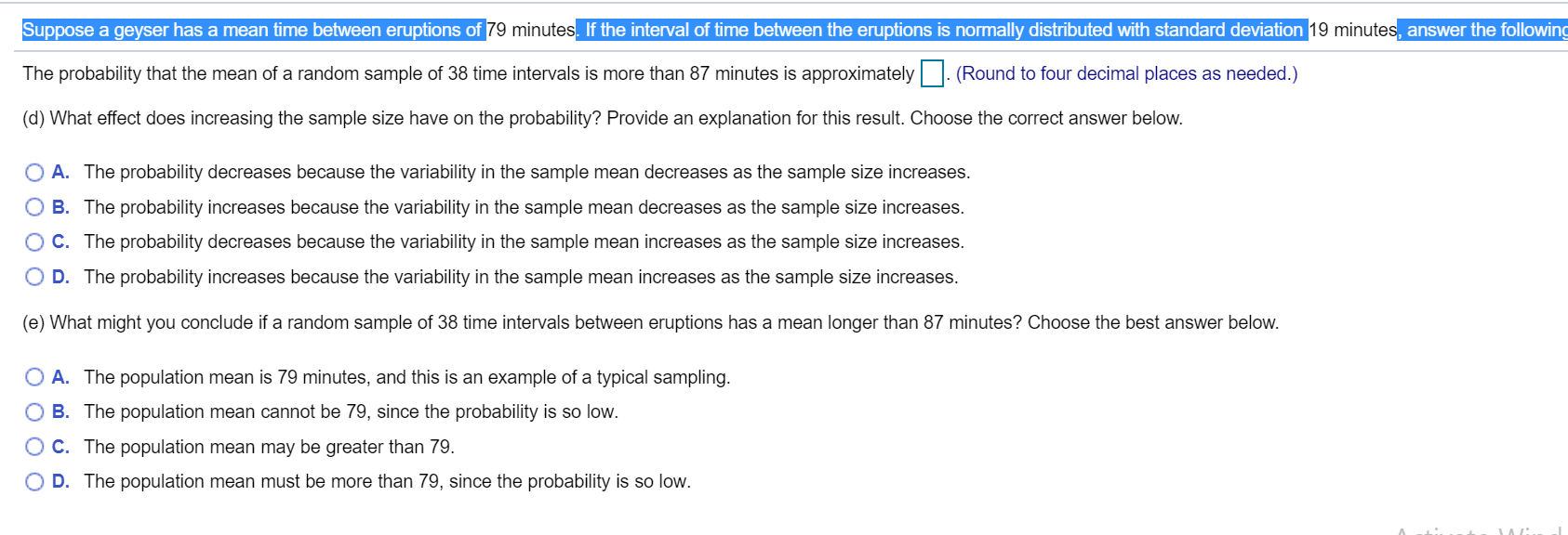Solved Suppose a simple random sample of size n =50 is | Chegg.com