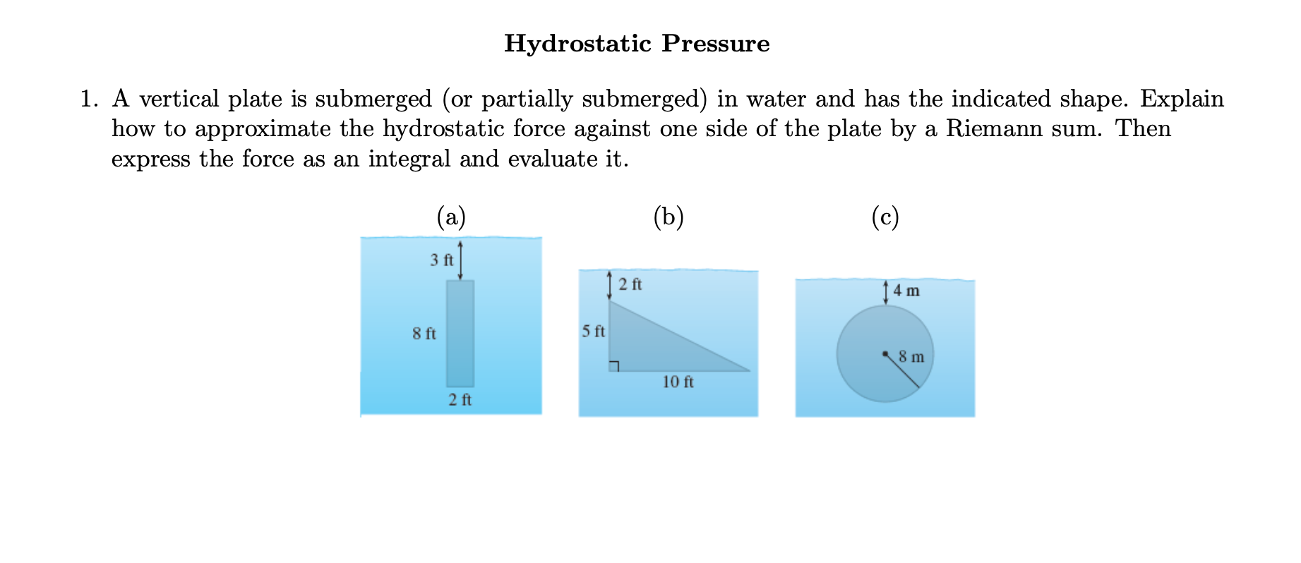 solved-hydrostatic-pressure-1-a-vertical-plate-is-submerged-chegg