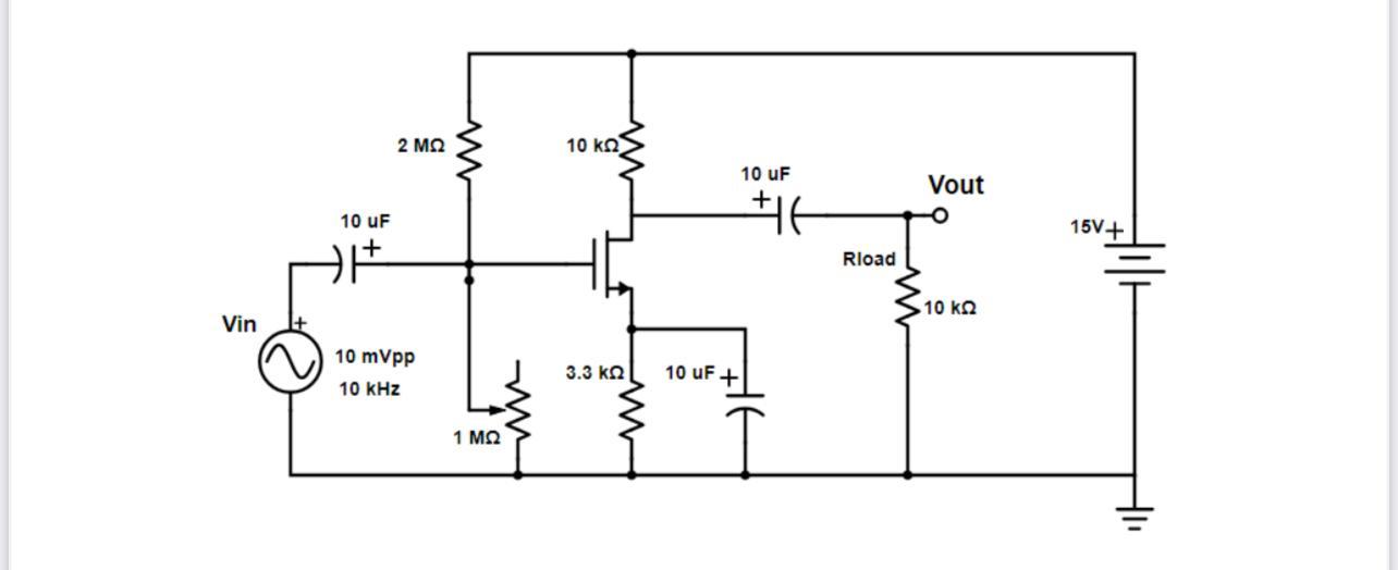 Solved 1. Simulate the circuit , calculate the gain | Chegg.com