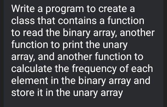 Solved Write a program to create a class that contains a | Chegg.com image.