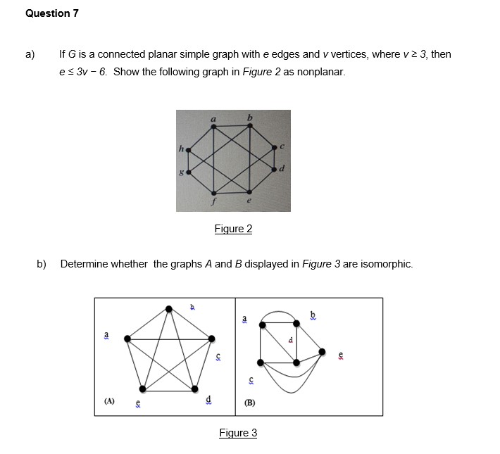 Solved If G Is A Connected Planar Simple Graph With E Edges 